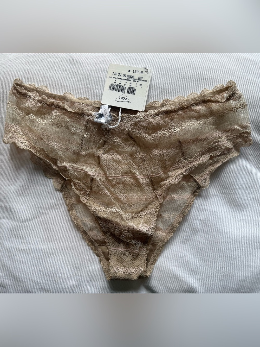 NWT La Perla Nude Lace Panty